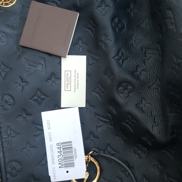 π EMPREINTE π artsy navy blue leather Louis Vuitton - Picture 7 of 12